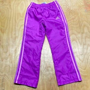 Adidas girls purple track pants